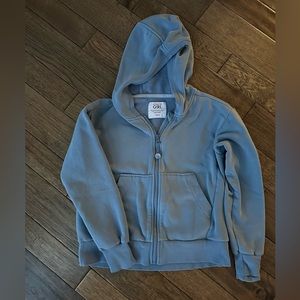 Athleta Girl Retroactive Full Zip Hoodie, Blue, Size M/8-10